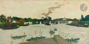 FONTANAROSA Lucien Joseph 1912-1975,Le port de Conflans-Sainte-Honorine,Ader FR 2025-07-09