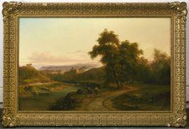 FONVILLE Nicolas Victor 1805-1856,Paysage animé,1844,Etienne de Baecque FR 2021-11-29