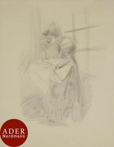 FORAIN Jean Louis 1852-1931,Femme au tablier,Ader FR 2018-03-23