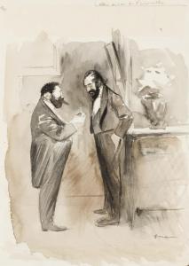 FORAIN Jean Louis 1852-1931,Hommes en conversation,Christie's GB 2008-03-04