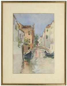 FORBES Charles Stuart 1856-1926,CANAL A VENISE,Jean-Mark Delvaux FR 2019-06-25