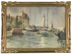 FORBES Charles Stuart 1856-1926,CANAL A VENISE,1924,Jean-Mark Delvaux FR 2019-06-25