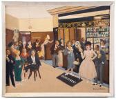 FORBES Ernest 1877-1962,Bar scene with numerous figures,Keys GB 2019-12-18