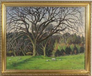 FORBES Ernest 1877-1962,Landscape with sheep grazing beneath an oak tree,Tennant's GB 2021-06-25
