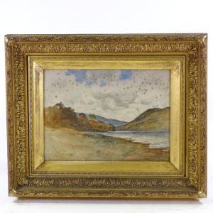 FORBES MACKINTOSH GOW James 1881-1888,mountain lake scene,1896,Burstow and Hewett GB 2020-02-19