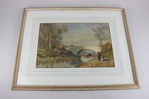 Forbes Patrick Lewis 1800-1800,figure leading a horse beside a river,Henry Adams GB 2017-08-10
