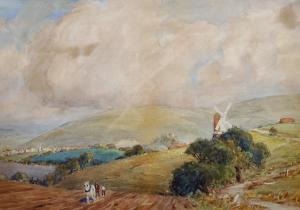 FORBES Patrick Lewis 1893-1914,Lewes from the Downs,John Nicholson GB 2019-10-02