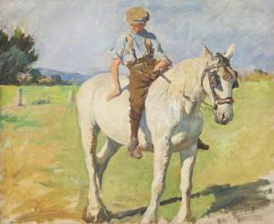 FORBES Stanhope Alexander 1857-1947,Untitled (Farm Boy on a Horse),David Lay GB 2024-02-29