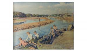 FORBES Stanhope Alexander 1857-1947,``Young Anglers,Gerrards GB 2009-02-12