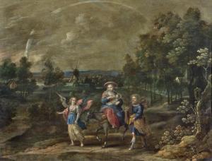 FORCHONDT Gilliam II 1645-1677,La fuite en Egypte,Audap-Mirabaud FR 2014-11-21