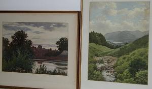 FORD Noel 1900-1900,River valley; mountain stream; riverside buildings,1939,Bonhams GB 2004-06-29