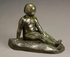 FORESTIER Étienne 1800-1900,Seated Figure of a Girl,Weschler's US 2009-04-25