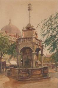 FORESTIER Adolphe 1801-1885,FOUNTAIN IN PLAZA,Sloans & Kenyon US 2007-02-11