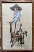 FORESTIER Henri Claudius 1875-1922,Jeune femme à la chaise,Daguerre FR 2023-01-29