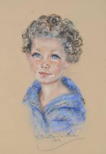 FORESTIER WALKER Mollie 1912-1990,Portrait of a girl,1953,Burstow and Hewett GB 2011-12-14