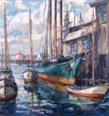 FORKNER Edgar 1867-1945,Boats at Harbor,Wickliff & Associates US 2010-03-20