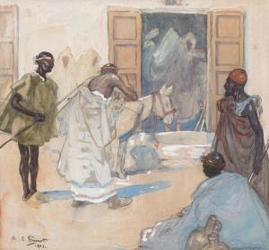 FORREST Archibald Stevenson 1869-1963,Moorish figures,1903,Borromeo Studio d'Arte IT 2021-10-16