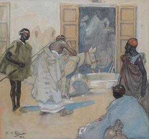 FORREST Archibald Stevenson 1869-1963,Moorish figures,1903,Meeting Art IT 2022-03-16