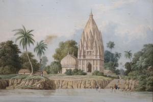 FORREST Charles Ramus,Village and pagoda below Patna Azimabadi, on the G,Gorringes 2021-12-07