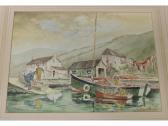 FORROW D,Men with fishing boats at a small quay,Tamlyn & Son GB 2017-03-08