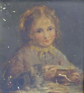 FORSTER C.,Study of a young girl eating a bowl of porridge,1876,Clevedon Salerooms GB 2007-09-20