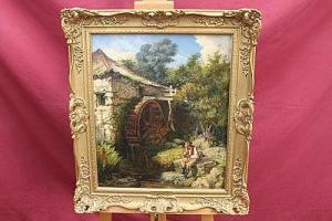 FORSTER Charles 1835-1875,Fisherman beside a watermill,Reeman Dansie GB 2014-08-06