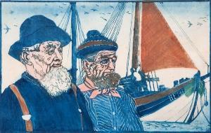 forster Hans 1885-1955,Finkenwerder Fishermen,Stahl DE 2015-04-25