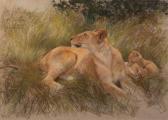 FORSTER Neil 1940-2016,Lioness with Cubs,Capes Dunn GB 2022-02-22