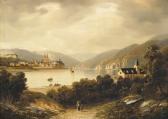 FORSTMANN Arnold 1842-1904,Rheinlandschaft mit Blick auf Boppard.,Engel DE 2007-09-08