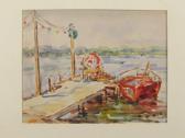 FORSYTH Constance 1903-1987,Boardwalk withBoat,Wickliff & Associates US 2010-10-29
