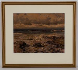 FORSYTH RICHARD 1930-1997,BREAKING WAVES AT SUNSET,McTear's GB 2015-09-13