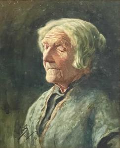 FORTESCUE William Banks 1850-1924,Portrait of an Old Fisher Woman,1894,David Lay GB 2023-06-15