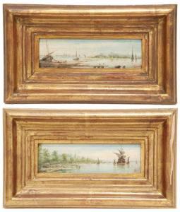 FORTIN Augustin Félix 1763-1832,PAIR OF NAVAL SEASCAPES,Subarna ES 2019-10-17