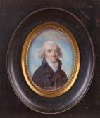 FORTIN R.,PORTRAIT D'HOMME À LA LAVALLIÈRE BLANCHE,1793,Pillon FR 2015-06-21