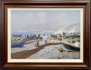 FORTINI Andrea 1902-1977,NEAPOLITAN FISHERMEN,McTear's GB 2021-03-28