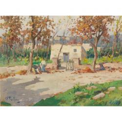 FORTINI Andrea 1902-1977,VIEW THROUGH THE TREES; AT THE EDGE OF THE VILLAGE,Waddington's 2010-06-15