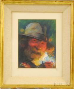 FORTUNEY Louis 1875-1951,Portrait of a Man in a Hat,Skinner US 2012-10-10