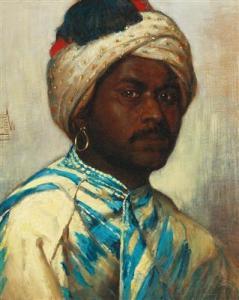 FORTUNSKI Leon 1859-1895,Oriental Man with Turban,Palais Dorotheum AT 2018-09-18