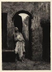 FORTUNY Marian 1838-1874,A Moorish Man Standing in an Archway,1866,Swann Galleries US 2010-10-27