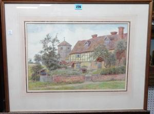FOSBROOKE Leonard,View of a cottage and church beyond,1898,Bellmans Fine Art Auctioneers 2019-06-15