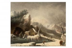 FOSCHI Francesco 1710-1780,Paysage sous la neige,Aguttes FR 2024-01-30