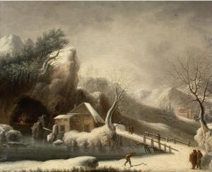 FOSCHI Pier Francesco 1502-1567,Paysage sous la neige,Aguttes FR 2023-03-28