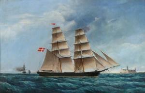 FOSS Peder Nielsen 1821-1882,The brig \“Protheus",Bruun Rasmussen DK 2017-07-03