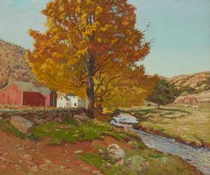 FOSTER Benjamin, Ben 1852-1926,October in the Litchfield Hills,John Moran Auctioneers US 2023-11-14