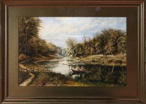 FOSTER Jane 1912,Two men crossing a river in a rowing boat,Anderson & Garland GB 2008-09-02