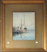 FOSTER John 1900-1900,harbor scene,1909,Blackwood/March GB 2014-02-26