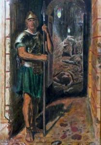 FOSTER W,Centurion guarding a doorway,1913,Criterion GB 2018-12-03