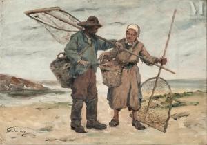 FOUACE Guillaume Romain 1827-1895,Le retour de la pêche,Millon & Associés FR 2023-04-05