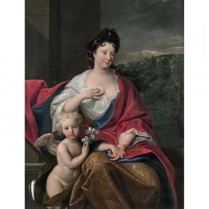 FOUCHÉ Nicolas 1653-1733,PORTRAIT DE FEMME ET SON ENFANT,Tajan FR 2023-12-13