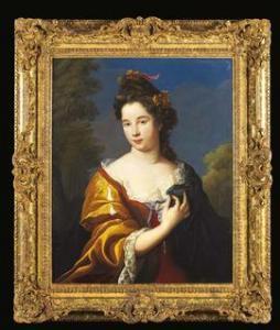 FOUCHÉ Nicolas 1653-1733,Portrait de femme sur fond de paysage,Pierre Bergé & Associés FR 2021-06-07